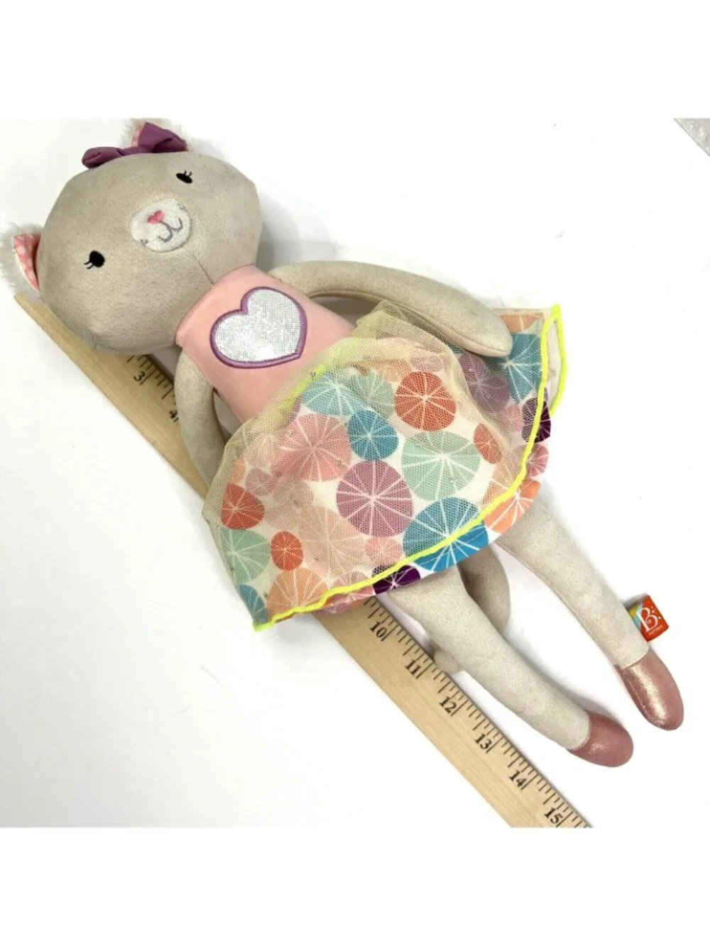 B SOFTIES TOYS Pink CALI CAT Tippy Toes Ballerina Dancer 15